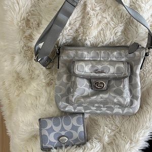 Coach cross body bag with matching wallet